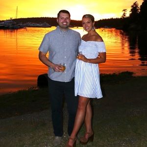 Vici Dolls Blue and White Striped Dress